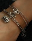 Fashion Silver Color Alloy Pumpkin Skull And Ghost Claw Double-layer Bracelet