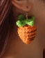 Fashion Strawberry Woolen Fruit Stud Earrings