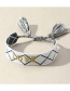 Fashion White Color Letter Embroidery Tassel Braided Bracelet