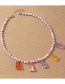 Fashion Color Mixing Resin Bear Pearl Necklace