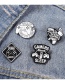 Fashion 4# Alloy Game Handle Letter Brooch