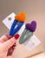 Fashion Beige Hairpin (milk Tea Color Love) Leather Velvet Love Color Matching Hairpin