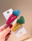 Fashion Grass Green Hairpin (purple Love Heart) Leather Velvet Love Color Matching Hairpin