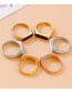 Fashion 5# Titanium Steel Oval Geometric Ring