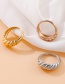 Fashion Gold Color Stainless Steel Thread Ring