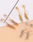 Fashion Gold Color Titanium Steel Tassel Earrings