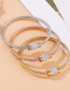 Fashion Silver Color Stainless Steel Diamond Geometric Bracelet