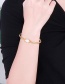 Fashion Gold Color Stainless Steel Diamond Geometric Bracelet