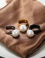 Fashion Black Titanium Steel Shell Pearl Ring