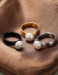 Fashion Gold Color Car Wheel Shell Pearl Ring