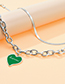 Fashion Orange Alloy Chain Love Letter Double Necklace