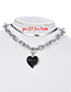 Fashion Green Alloy Chain Love Letter Double Necklace