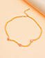 Fashion Green Alloy Chain Rice Bead Multilayer Necklace