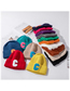 Fashion Milky White Knit Hat With Cuffed Letters
