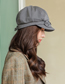 Fashion Coffee Color Octagonal Beret With Bow