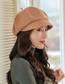 Fashion Coffee Color Micro-pleated Octagonal Beret