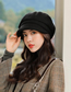 Fashion Pink Curled Octagonal Beret