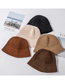 Fashion Coffee Color Wide-brimmed Knitted Woolen Hat