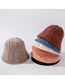 Fashion Tangerine Powder Hemp Pattern Knitted Fisherman Hat