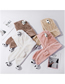 Fashion Beige Spotted Ball Bear Scarf Hat Set