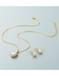 Fashion Suit Copper Inlaid Zirconium Oval Necklace And Earrings Set