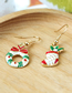 Fashion Hat Alloy Drip Oil Christmas Christmas Hat And Christmas Boot Earrings