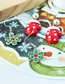 Fashion Elk + Snowflake Christmas Fur Ball Snowflake Elk Asymmetric Earrings
