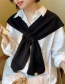 Fashion Black Knotted Shawl With Solid Knit Socket