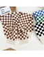 Fashion Two-color Grid Green Checkered Knotted Knit Shawl