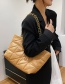 Fashion Khaki Large Capacity Rhombic Chain Shoulder Bag