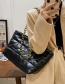 Fashion Black Large Capacity Rhombic Chain Shoulder Bag
