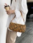 Fashion Khaki Pu Snake Print Shoulder Bag
