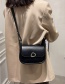 Fashion Black Matte Pu Buckle Shoulder Bag