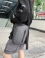Fashion Grey Large Capacity Canvas Belt Bag