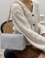 Fashion White Square Flap Plush Shoulder Bag