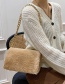 Fashion White Square Flap Plush Shoulder Bag
