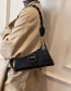 Fashion Black Twisted Crocodile Pattern Shoulder Bag