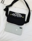 Fashion Black Canvas Letter Flap Belt Bag
