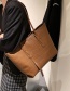 Fashion White With Brown Stone Pattern Large Capacity Shoulder Bag
