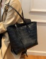 Fashion White With Black Stone Pattern Large Capacity Shoulder Bag