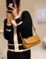 Fashion Brown Pu Knotted Shoulder Strap Baguette Shoulder Bag