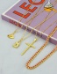 Fashion Small Lock Gold-plated Copper Cross Eye Lock Necklace