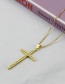 Fashion Small Lock Gold-plated Copper Cross Eye Lock Necklace