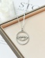Fashion Silver Titanium Steel Oval Eye Necklace