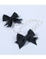 Fashion Bow Alloy Inlaid Pearl Fabric Bow Tie Clip