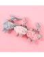 Fashion Pink Alloy Fabric Lace Rabbit Hairpin