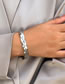 Fashion Silver Color Metal Flat Snake Chain Winding Bracelet