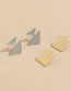 Fashion White K Alloy Smooth Triangle Sequin Earrings