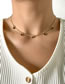 Fashion Gold Coloren Deep Green Diamond Metal Rhinestone Tassel Chain Necklace