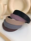 Fashion Khaki Leather Broad-brimmed Headband